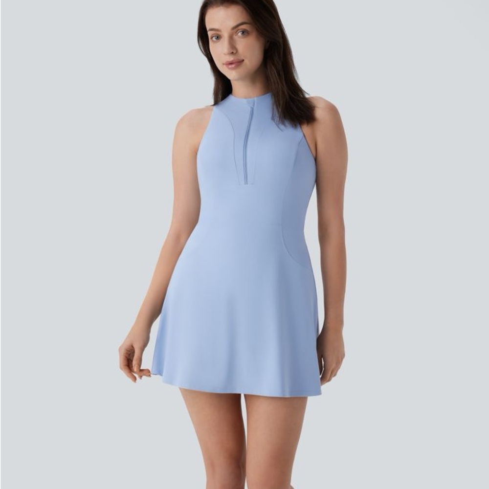 Light Blue Women's A-Line Skirt Dress